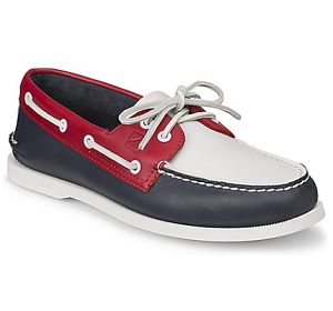 Authentic Original Flag Day 2-Eye Boat Shoe - Navy-White-Red